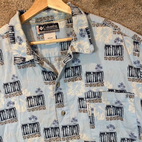 Columbia XCO Short Sleeve Button Down Camp Shirt Aloha Hawaiian Men's XXL 2X 2XL - Picture 3 of 7